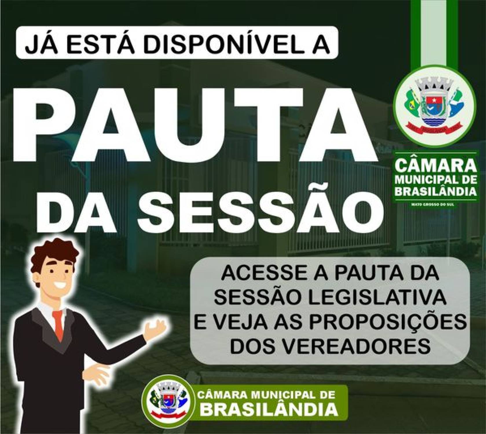 A pauta da Sessão Ordinária do dia 03 de Junho